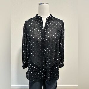 MADEWELL Black Polka Dot Top